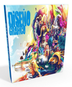 Los 115 Ebooks Sobre Diseño Gráfico (Español e Ingles) con una portada colorida en cursos baratos.