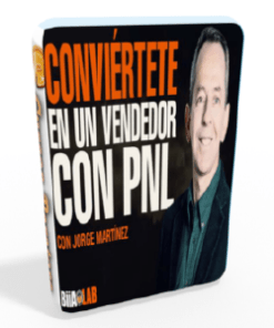 Un libro con el título Conviértete en un vendedor con PNL, que ofrece cursos económicos.