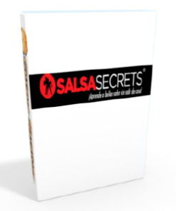 Un cuadro blanco con las palabras Clases de bachata - Salsa secrets, con cursos baratos.