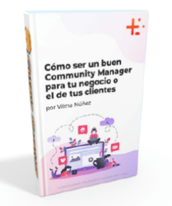 La portada de un libro con las palabras come en una Community and Content Manager – Vilma Nuñez.