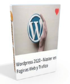 Un libro con las palabras Wordpress 2020 - Master en Paginas Web y Trafico en la portada.