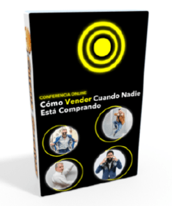 La portada de "Como Vender Cuando Nadie Esta Comprando - Master Muñoz" con un círculo amarillo cursos.