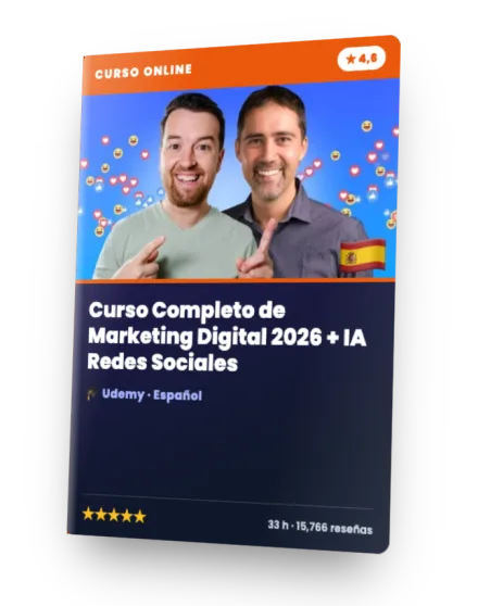 Curso Curso Completo de Marketing Digital 2026 + IA Redes Sociales