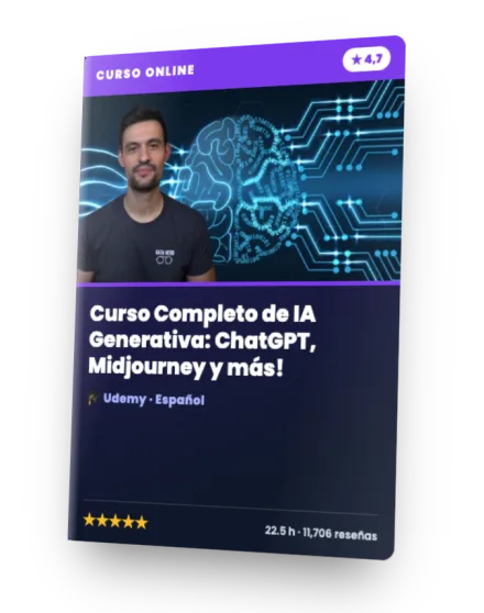 Curso Curso Completo de IA Generativa: ChatGPT, Midjourney y más!